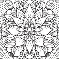 mandala background coloring page