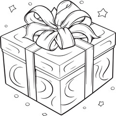 perrty gift boxs coloring page