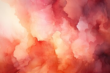 Fototapeta premium Abstract watercolor paper background in peach fuzz color, 2024 year trend 