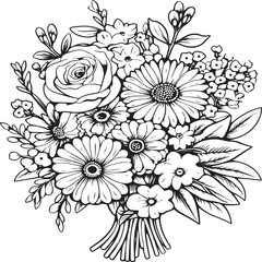 Bouquet coloring page