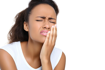 Naklejka premium Woman with tooth-pain, toothache.