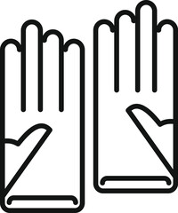 Hair coloring rubber gloves icon outline vector. Beauty salon. Hairs damage dry
