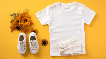 Childrens White T-shirt with jeans