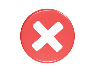 Close icon 3d render vector