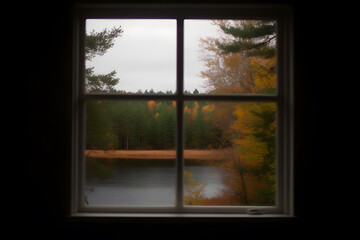 landscape nature view background. view from window at a wonderful landscape nature view. Neural network AI generated art