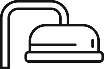 Shower head icon outline vector. Hair coloring care. Damage shine