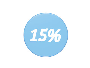 Percent icon 3d render