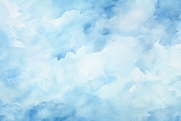 Fototapeta na wymiar Watercolor background. Abstract streaks in the form of haze, clouds. Blue sky, atmosphere