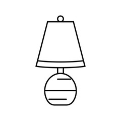 Fototapeta na wymiar lamp table bedroom interior line icon vector. lamp table bedroom interior sign. isolated contour symbol black illustration