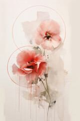 Abstract Art, Rosé, Rose, Flower, Blume, Modern, Printable Wall Art, Ratio 2:3
