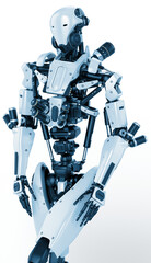 Robot standing in 3/4 view