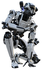 Robot crouching down