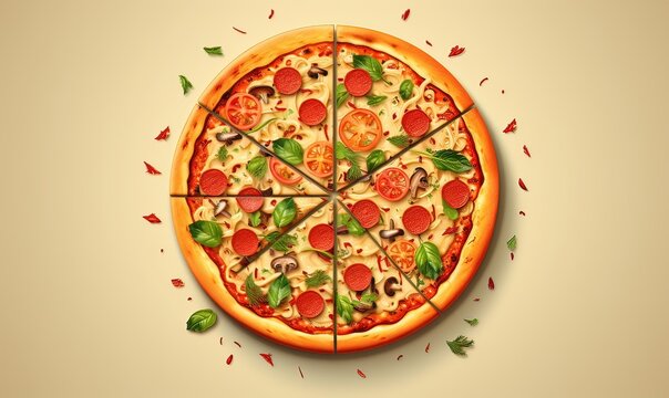AI illustrazione pubblicitaria pizza 01