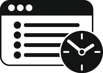 Web data plan icon simple vector. Banking folder. Remote screen workplace