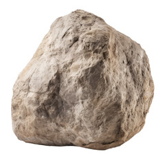 unprocessed boulder of limestone, characteristic of sedimentary rock