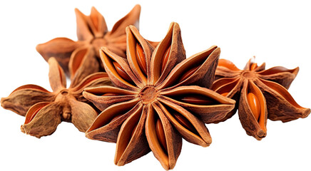 Star anise isolated on transparent background