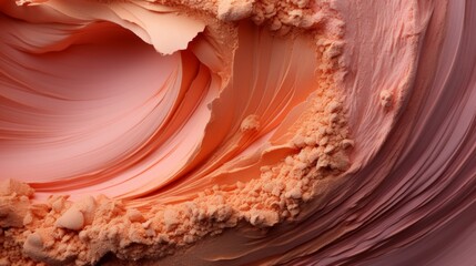 Nature's sweet treat awaits in the depths of the canyon, a vibrant pink ice cream calling out for an indulgent escape