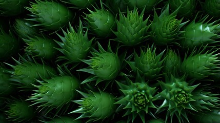 Fototapeta premium A vibrant array of green plants flourishes on the colorful reef, each delicate flower adding to the breathtaking beauty of nature's masterpiece