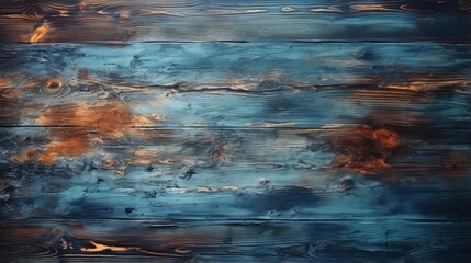 An ethereal blend of vibrant blue and fiery orange dances across the canvas, evoking a sense of...