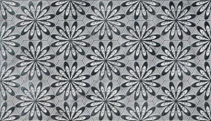 Fototapeta premium 3d decorative geometric structure background pattern, digital ceramic tile, interior wall texture.