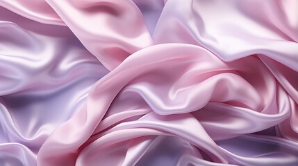 Obraz premium A luxurious lilac satin fabric with a silky smooth texture, perfect for creating elegant and stylish clothing pieces