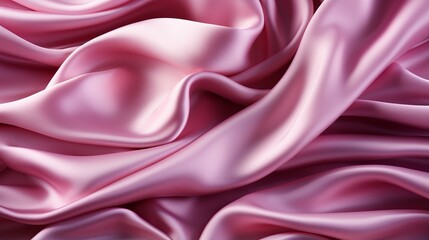 Obraz premium Soft lilac satin cascades in delicate folds, exuding elegance and luxury as it drapes over a woman's figure in the form of a beautiful silk garment