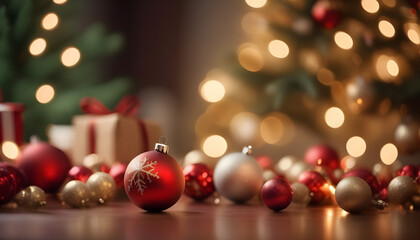 Christmas Festival tree with gifts and decorations .png Image