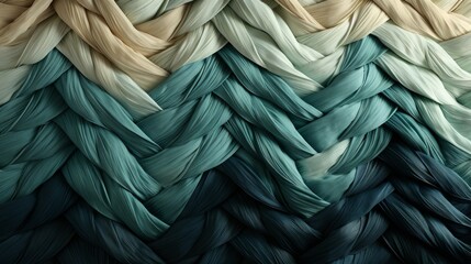 A tightly woven braid of textured fibers resembles a strong rope, evoking feelings of durability and craftsmanship