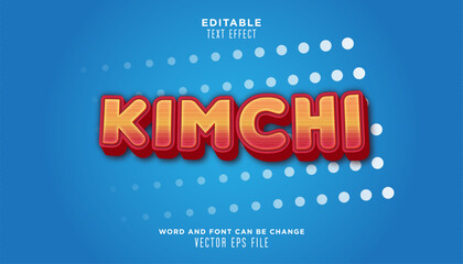 Text Effect for kimchi, can use for social media banner etc