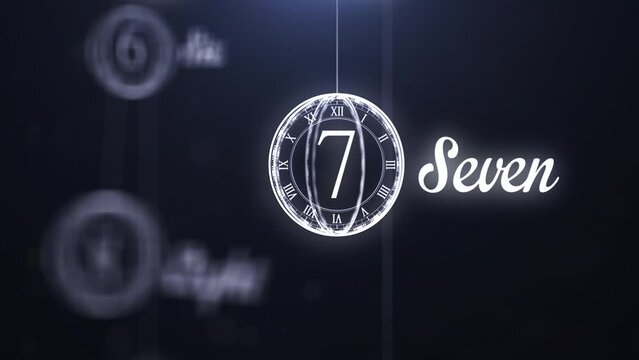 Countdown New Year 2024 clock animation