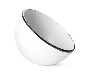 Clean empty ceramic bowl isolated on white