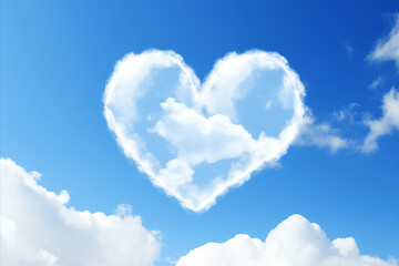 Naklejka na ściany i meble The cloud in the form of heart. Valentine's Day concept