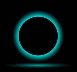 Modern rainbow frame with neon lighting. Vector illustration, an element for a banner.