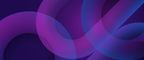 Blue and purple violet futuristic modern abstract dynamic line stripe banner. Futuristic technology concept. Suit for poster, banner, brochure, corporate, website