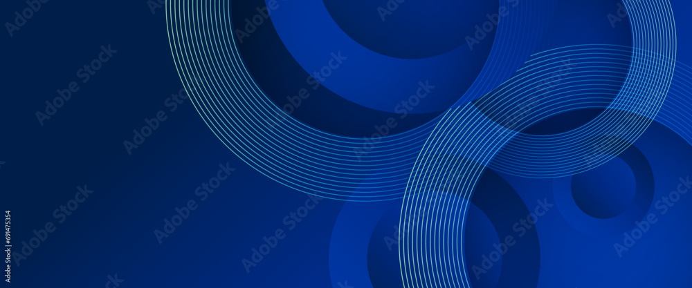 Canvas Prints blue futuristic modern abstract dynamic banner with shiny geometric lines. futuristic technology con