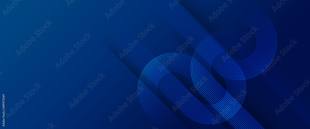 Canvas Prints blue futuristic modern abstract dynamic line stripe banner. futuristic technology concept. suit for 