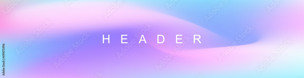 Aufkleber Abstract pastel gradient header background. Innovation header background design for cover. Landing page concept for your graphic design