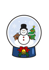 雪だるまのスノードーム