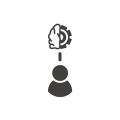 thinking icon in line style