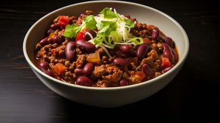 Chili con Carne: Spicy Stew with Beef, Chili Peppers, and Beans