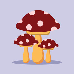 Mushroom icon. Subtable to place on summer, plants, etc.