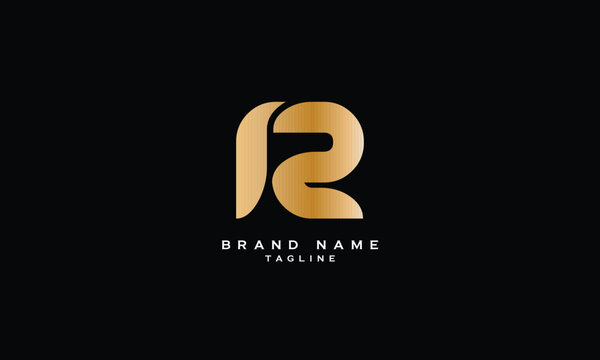 RZ, ZR, R2, 2R, Abstract initial monogram letter alphabet logo design