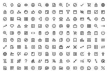 User interface icon set. Pixel Perfect