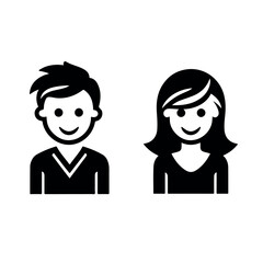 Obraz na płótnie Canvas man and woman icon. boy and girl icon restroom vector