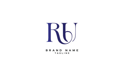RBU, RUB, BRU, BUR, UBR, URB, Abstract initial monogram letter alphabet logo design