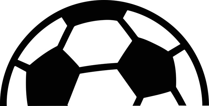 Fototapeta Half soccer ball  svg