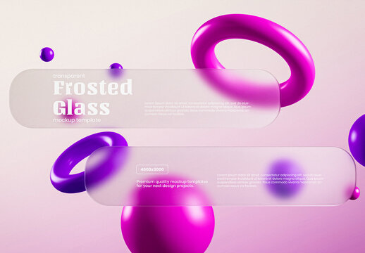 Frosted Glass Chat Box Mockup
