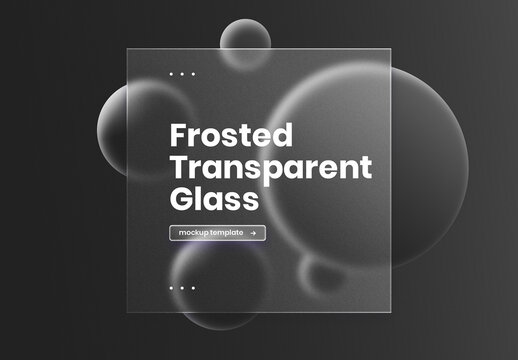 Square Frosted Glass Mockup