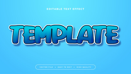 Blue template 3d editable text effect - font style
