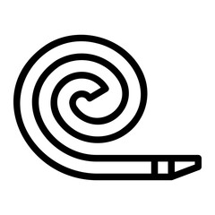 party blower line icon